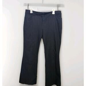 7th Avenue Petite 12 Bootcut Work Pants Dark Wash Stretch